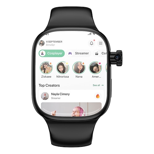 XH018 Smartwatch, 2,06 Zoll, 4G LTE, Mobilfunk, Schrittzähler, Anruferinnerung, Schlaftracker, kompatibel mit Android und iOS, Unisex, GPS, Freisprechfunktion, Mediensteuerung, IPX-4, 50-mm-Gehäuse