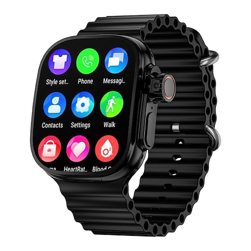 XH12C Smartwatch, 2,06 Zoll, 4G LTE, Smartphone-Funktion, Schrittzähler, Anruferinnerung, Schlaftracker, kompatibel mit Android und iOS, Unisex, GPS, Freisprechfunktion, Mediensteuerung, IPX-4, 49-mm-Gehäuse