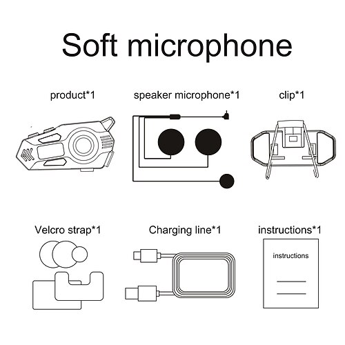 K09 Helm-Bluetooth-Headset mit intelligenter Multi-Geräte-Konnektivität, Echtzeit-Walkie-Talkie, FM-Radio, Geräuschunterdrückung, wasserdichtes Fahrrad-Headset Image
