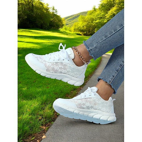 Laufschuhe für Damen – bequeme, leichte Sneaker mit atmungsaktivem Mesh, ideal für das tägliche Joggen und Fitness Image