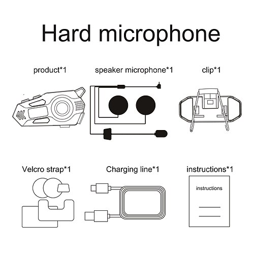 K09 Helm-Bluetooth-Headset mit intelligenter Multi-Geräte-Konnektivität, Echtzeit-Walkie-Talkie, FM-Radio, Geräuschunterdrückung, wasserdichtes Fahrrad-Headset Image