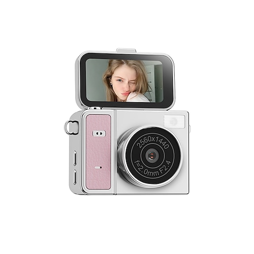 Neue Retro-Mini-Digitalkamera S162 mit Klappdisplay für Studenten, Minikamera mit HD-Aufnahmefunktion Image