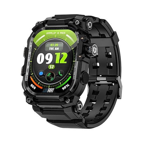 APPLLP 7 MAX Smartwatch 2.06 Zoll 4G LTE Mobilfunk-Smartwatch Schrittzähler Anruferinnerung Schlaf-Tracker Kompatibel mit Android iOS Unisex GPS Freisprechanrufe Mediensteuerung IPX-4 60mm Image