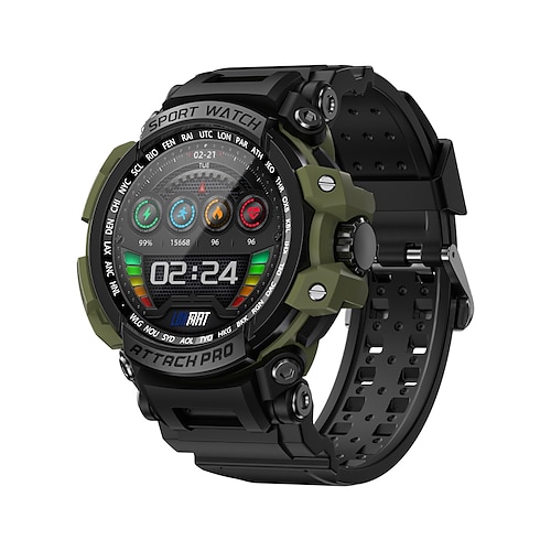 LOKMAT ATTACK PRO Smartwatch 1.32 Zoll Smartwatch mit Bluetooth-Anruffunktion Schrittzähler Anruferinnerung Aktivitäts-Tracker Kompatibel mit Android iOS Unisex Langer Standby Freisprechanrufe Image