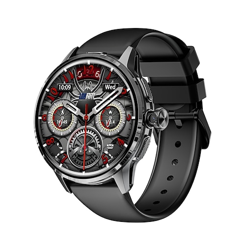 Lokmat Appllp 3 Smartwatch, 1,6 Zoll, 4G LTE, Smartphone-Funktion, Schrittzähler, Anruferinnerung, Schlaftracker, kompatibel mit Android und iOS, Unisex, GPS, Freisprechfunktion, Mediensteuerung, IPX-4, 47-mm-Gehäuse