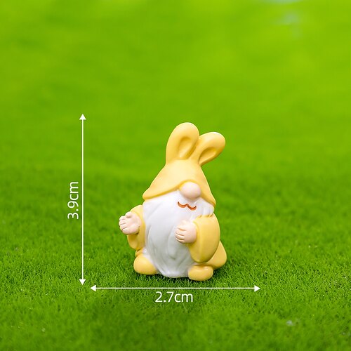 7er Pack Oster-Mikrolandschaft kreative niedliche Oster-Zwerge DIY Dekorationszubehör Schreibtischornamente Image