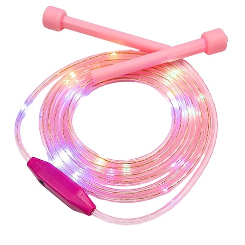 LED-Springseil mit Leuchteffekt für Kinder, verstellbare Länge, leuchtendes Springseil aus PVC, verwicklungsfreies, farbenfrohes Springseil für Fitnessübungen drinnen und draußen, Partygeschenke Image
