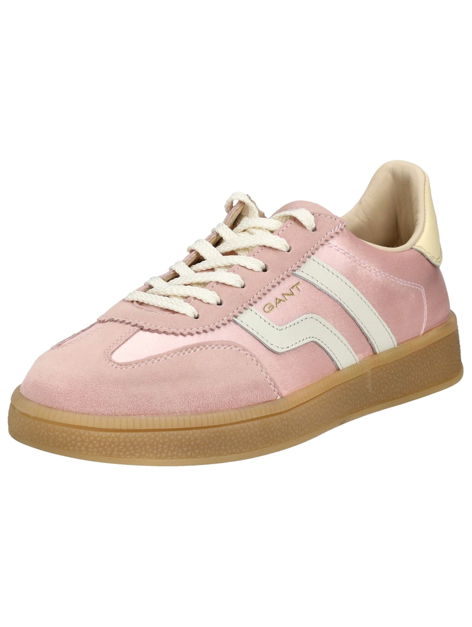 Sneaker GANT "Gant Sneaker Veloursleder/Textil", Damen, Gr. 39, rosa, weiß, Textil, Veloursleder, Schuhe Sneaker