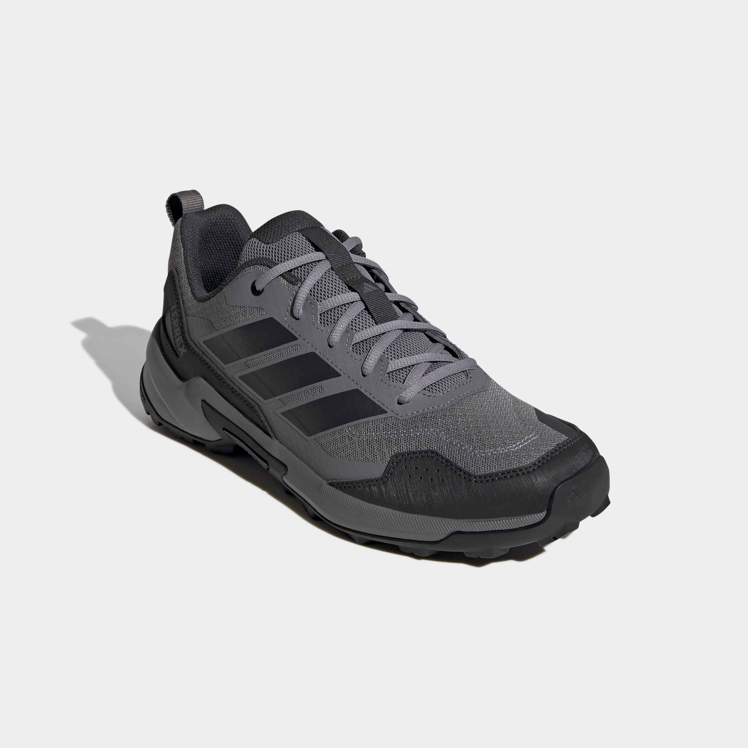Wanderschuh ADIDAS TERREX "EASTRAIL 3", Herren, Gr. 47, grau three, carbon, core schwarz, Synthetik, Textil, Schuhe Wanderschuh