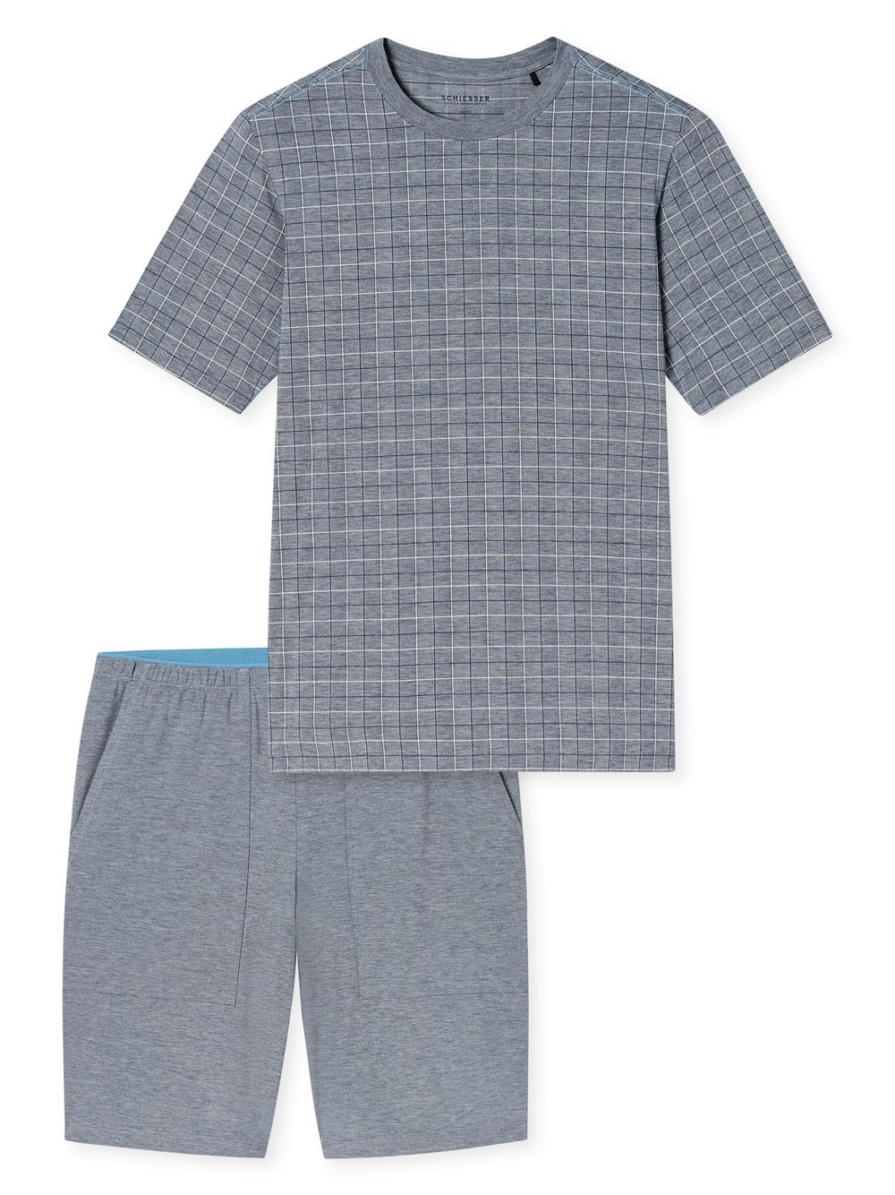 Schiesser Pyjama Herren blau, 50 Image