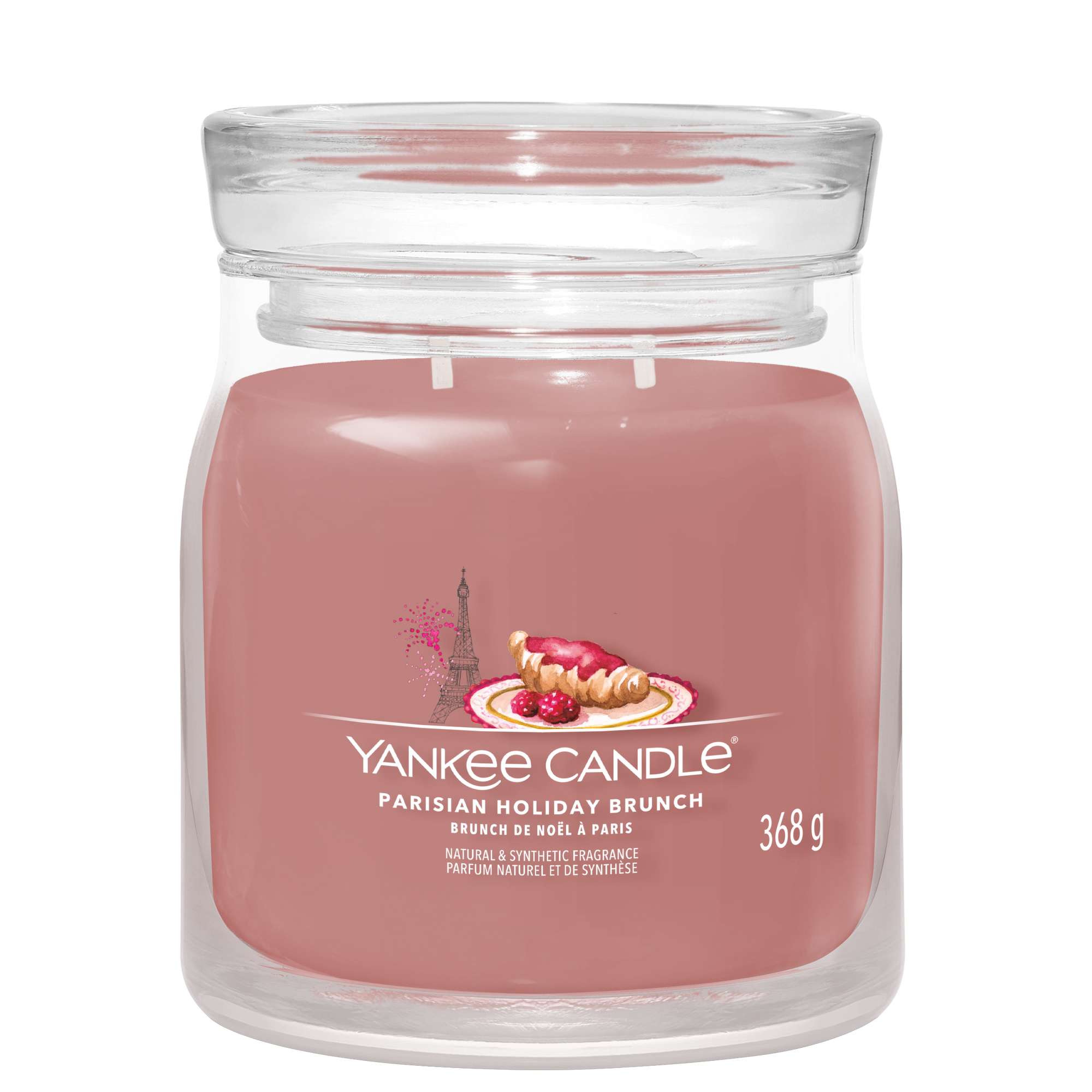 Yankee Candle Signature Jar Medium Parisian Holiday Brunch 368g - Transparent - One Size | Yankee Candle Sale | Discount Designer Brands