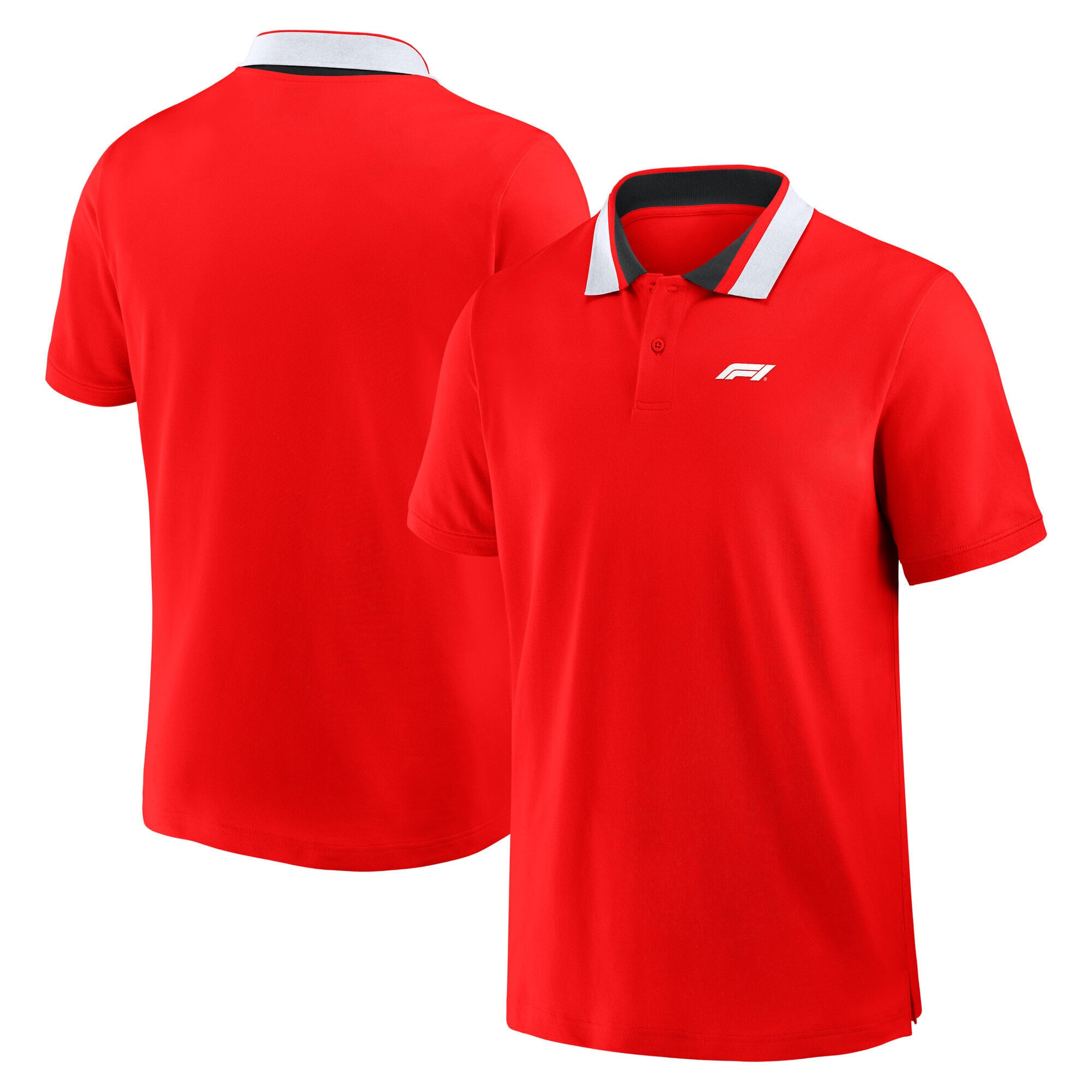 Polo piqué classique à liseré Formule 1 - Rouge ardent - Homme Taille: L