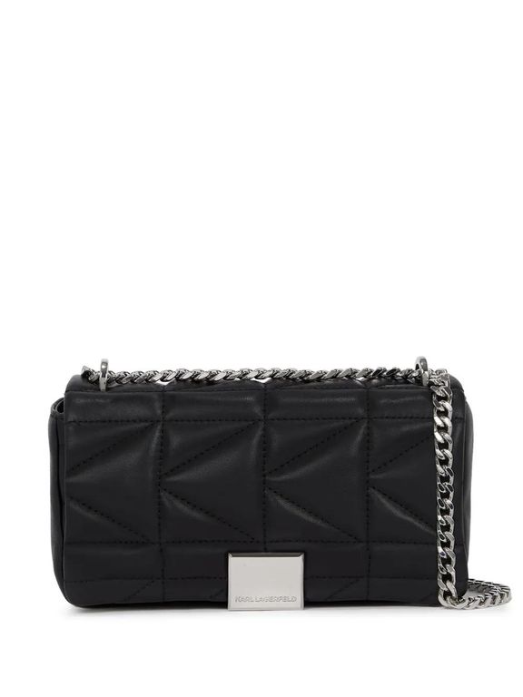Small K/Kuilt Crossbody Bag - Black - Karl Lagerfeld Shoulder Bags