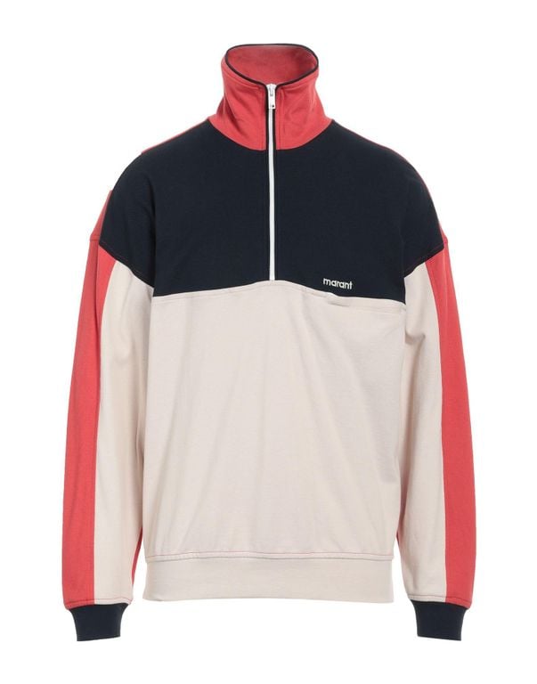 Color-Block Half-Zip Sweatshirt With Logo - Blue - Isabel Marant Sweats