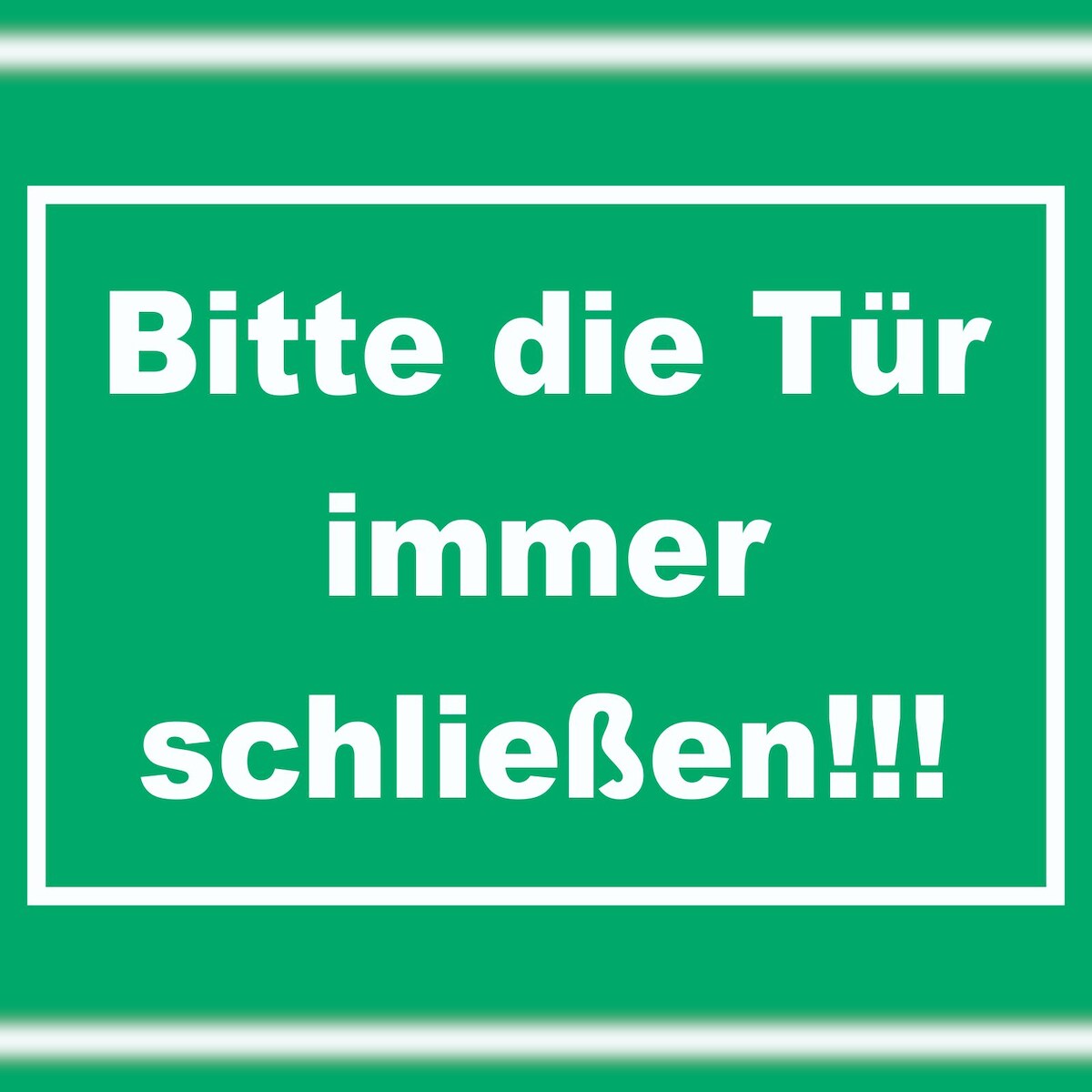 HB-Druck Schild Bitte die Tür immer schließen grün-weiss A5 Rückseite selbstklebend Image