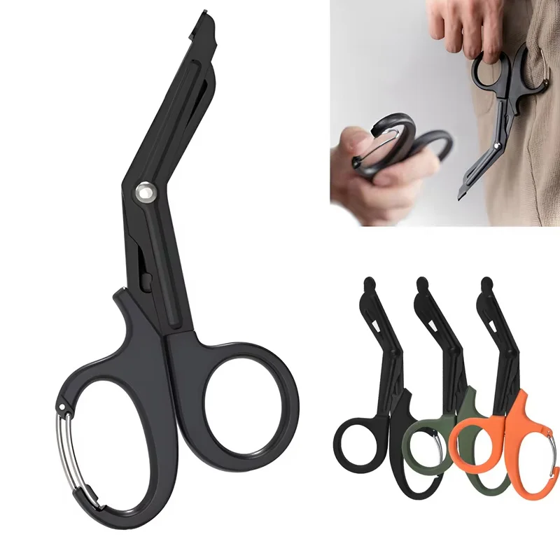 Ciseaux à bandage médical, ciseaux de sauvetage médical paramédical, EDC, gaze pour traumatismes en plein air, cisaille tactique, cisailles pour traumatismes, survie