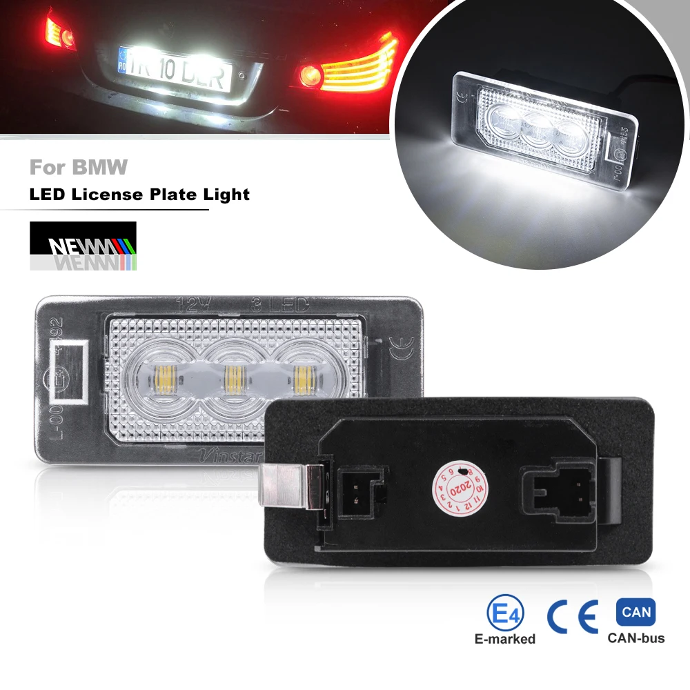 Per BMW E82 E88 F22 F23 F45 E46 E90 E91 E92 E93 F30 F31 F34 F32 F36 F33 E39 E60 E61 F10 Led Luci targa Auto Fanali posteriori