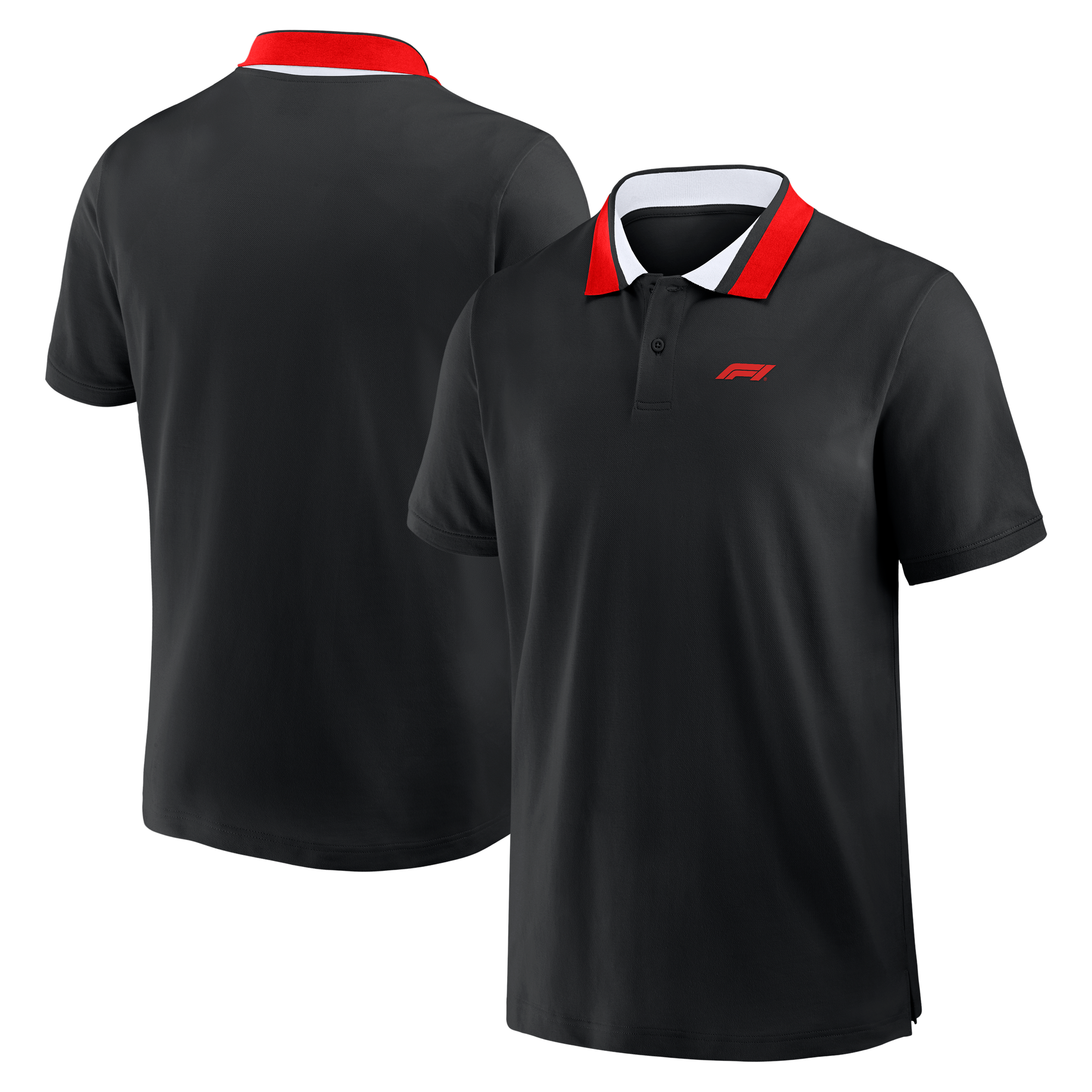 Formula 1 Classic Piqué Poloshirt mit Streifenmuster – Schwarz