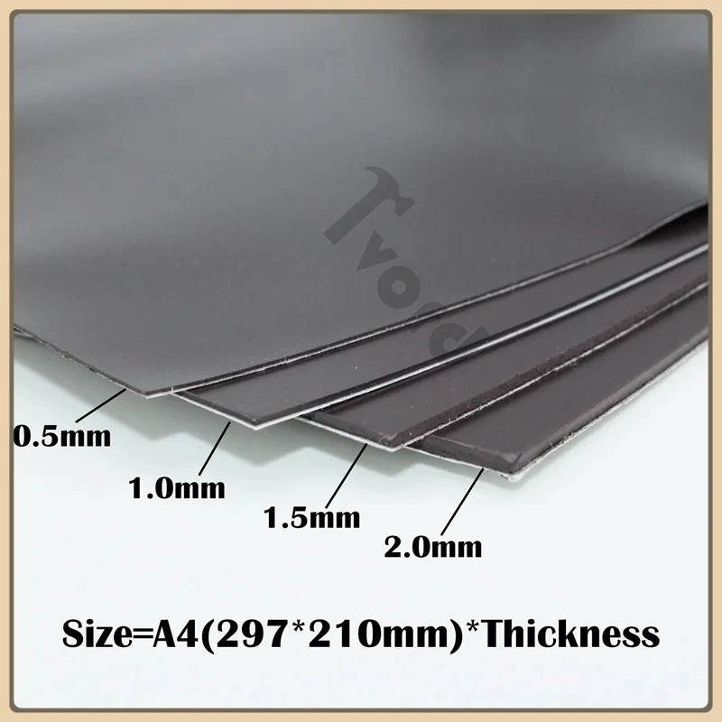 0,5/1/1,5/2mm A4 Selbstklebende Magnetfolie Aufkleber Weiße Magnetmatte für Kühlschrank Foto Bild Schneiden Kühlschrankmagnet 4A Image