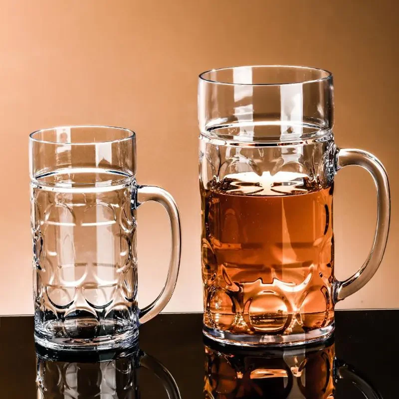1PC 500ml/1000ml Kreative Transparente Kunststoff Wasser Tasse Große Kapazität Anti-herbst Bier Tasse Hause büro Bar Tee Saft Kaffee Tassen Image