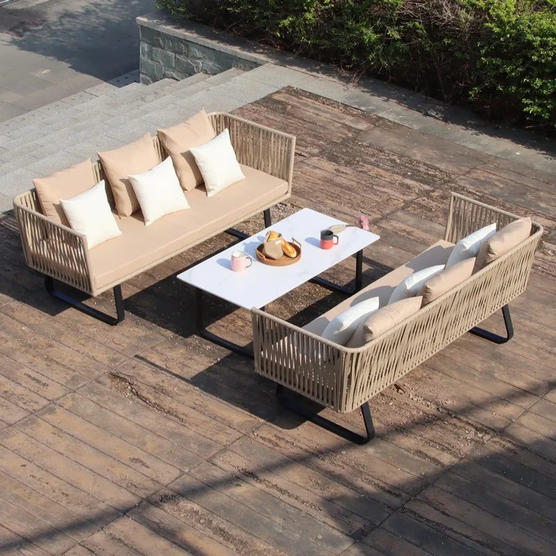 Runde Gartenmöbel-Sets aus Kunststoff, nordische Terrassen-Gartenmöbel-Sets, Loungeset aus Stoff für Kinder, Garten, Terrassenmöbel, Outdoor-Set