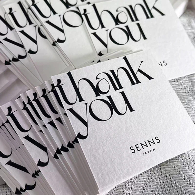 Großhandel 200 Stück Dankeskarten 300 g/m2 Baumwollpapier Hochwertige Grußkarten für den geschäftlichen und persönlichen Gebrauch Image
