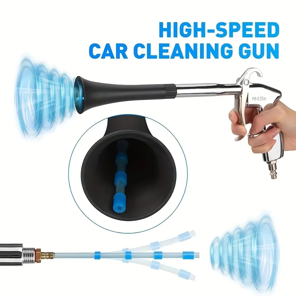 Auto-Reinigungspistole, Hochdruck-Luftblaspistole, Hochdruck 1/4 Zoll Trockenreinigungswerkzeug, Unladetes Innenraum-Sprühreinigungsgerät Image