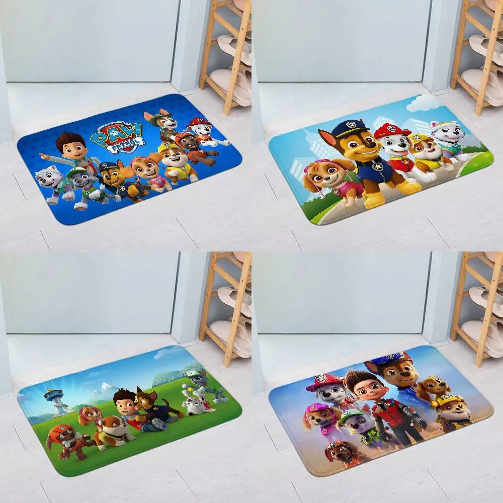 Anime P-Paw P-PatrolS Niedliche Fußmatten, Heimwäschteppich, Teppich für Wohnzimmer, Dekoration, Loungebereich, rutschfeste Matte, Eingangsfußmatte
