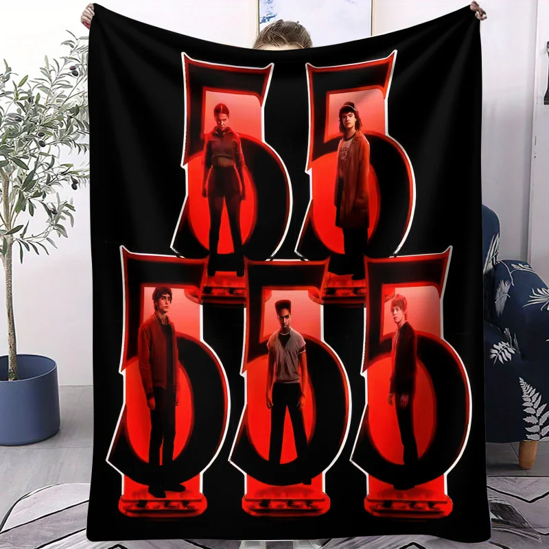 1 Stück Sci-Fi Horror S-Stranger T-Things Gitterdecke, weiche, warme Flanelldecke, gemütliche Büro-Nickerchen-Decke, tragbare, leichte Decke Image