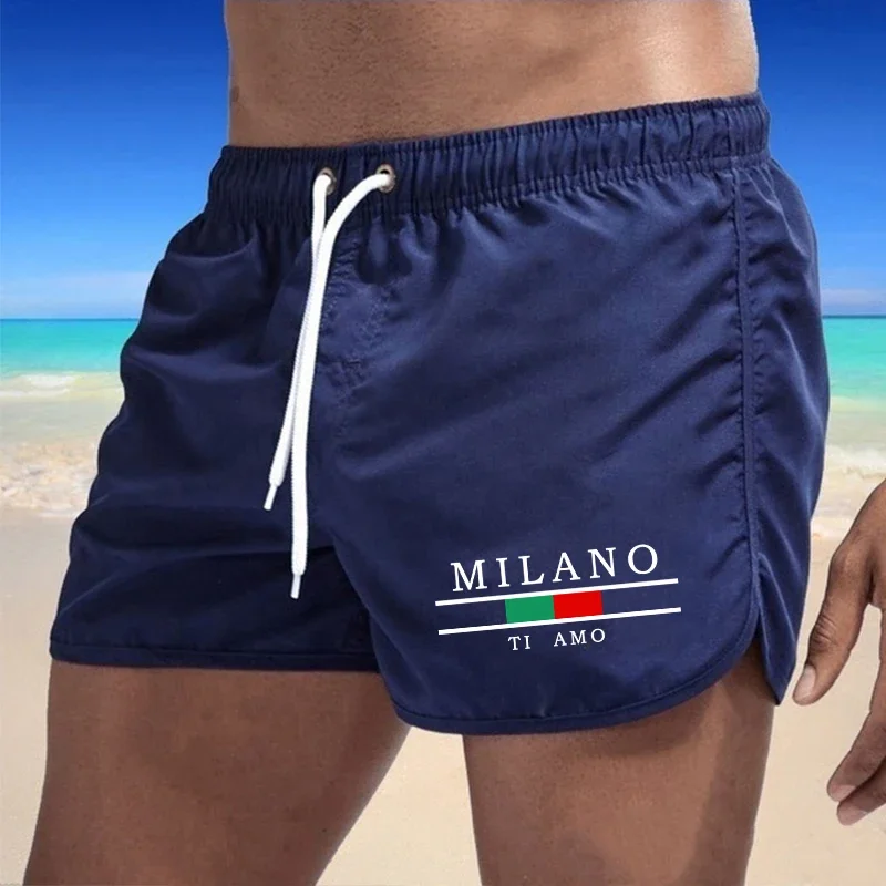 Herren Strandshorts Sommer Schwimm- und Fitnesshose Schnelltrocknende Badehose für Herren Atmungsaktive Surf-Shorts mit Kordelzug Modische Freizeitshorts 2026 Image