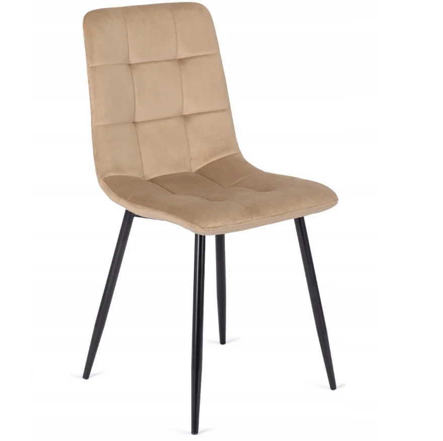 Sedia da Cucina in Velluto Beige Arredamento per Ristoranti Sedia da Pranzo Moderna Seduta in Velluto Sedia per Tavolo da Caffetteria