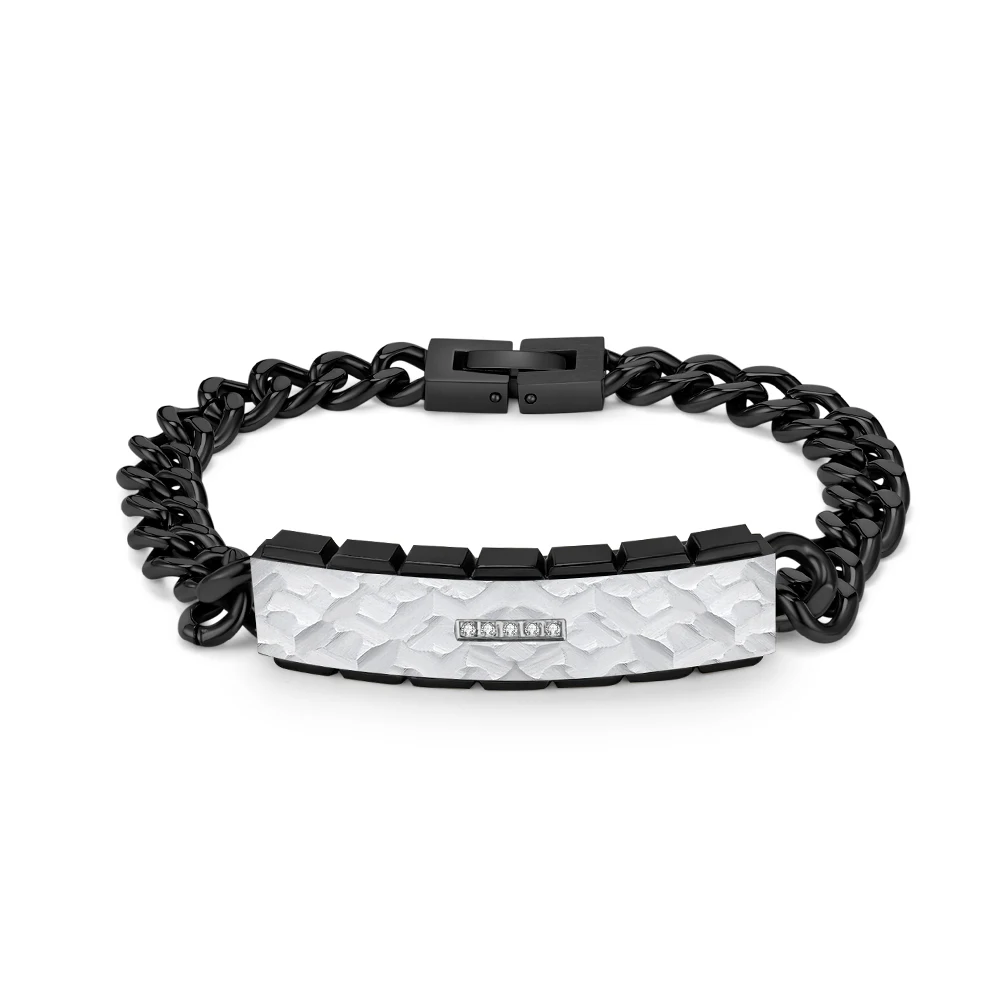 Bracciale Hip-Hop Vintage Alin da uomo alla moda in acciaio inox titanio catena in acciaio inox semplice accessorio in acciaio inox per gli uomini