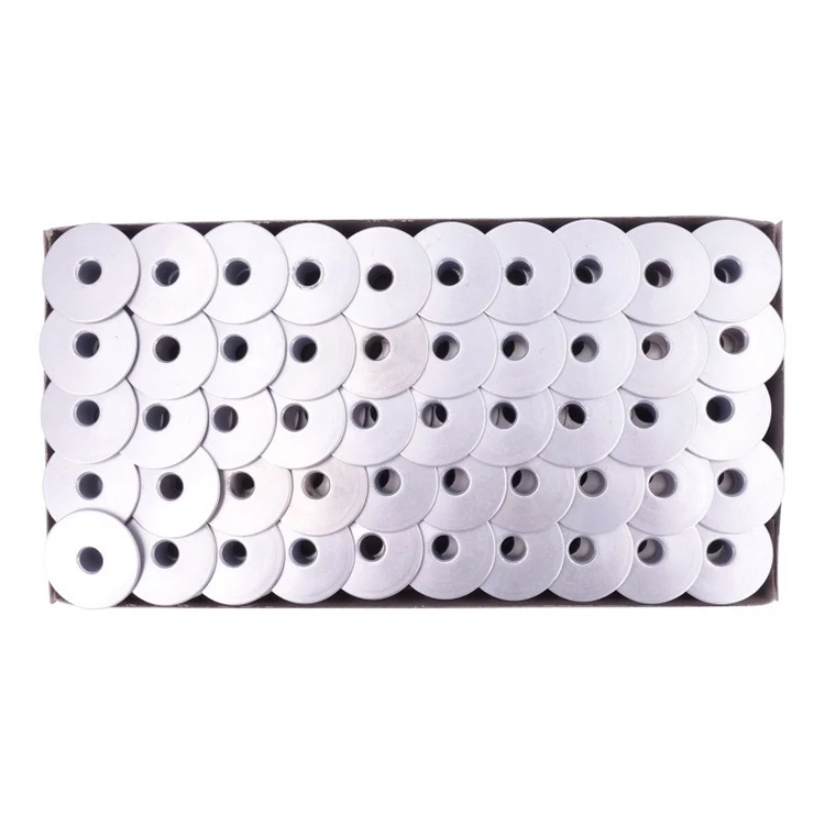100 pz/scatola 25*10.6*6mm bobine per macchine da cucire in alluminio misura per cantante fratello Janome 6-5 "L" bobine sincrono macchina da cucire