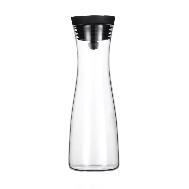 780ml/1.3L/1.8L brocca pentole per acqua in vetro con coperchio in acciaio inossidabile resistente al calore per caraffa calda/fredda