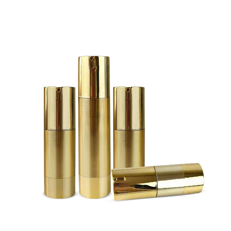 Lusso 15ml 30ml 50ml argento oro pompa Airless bottiglia cosmetici 50ml oro rosa pompa Airless bottiglia