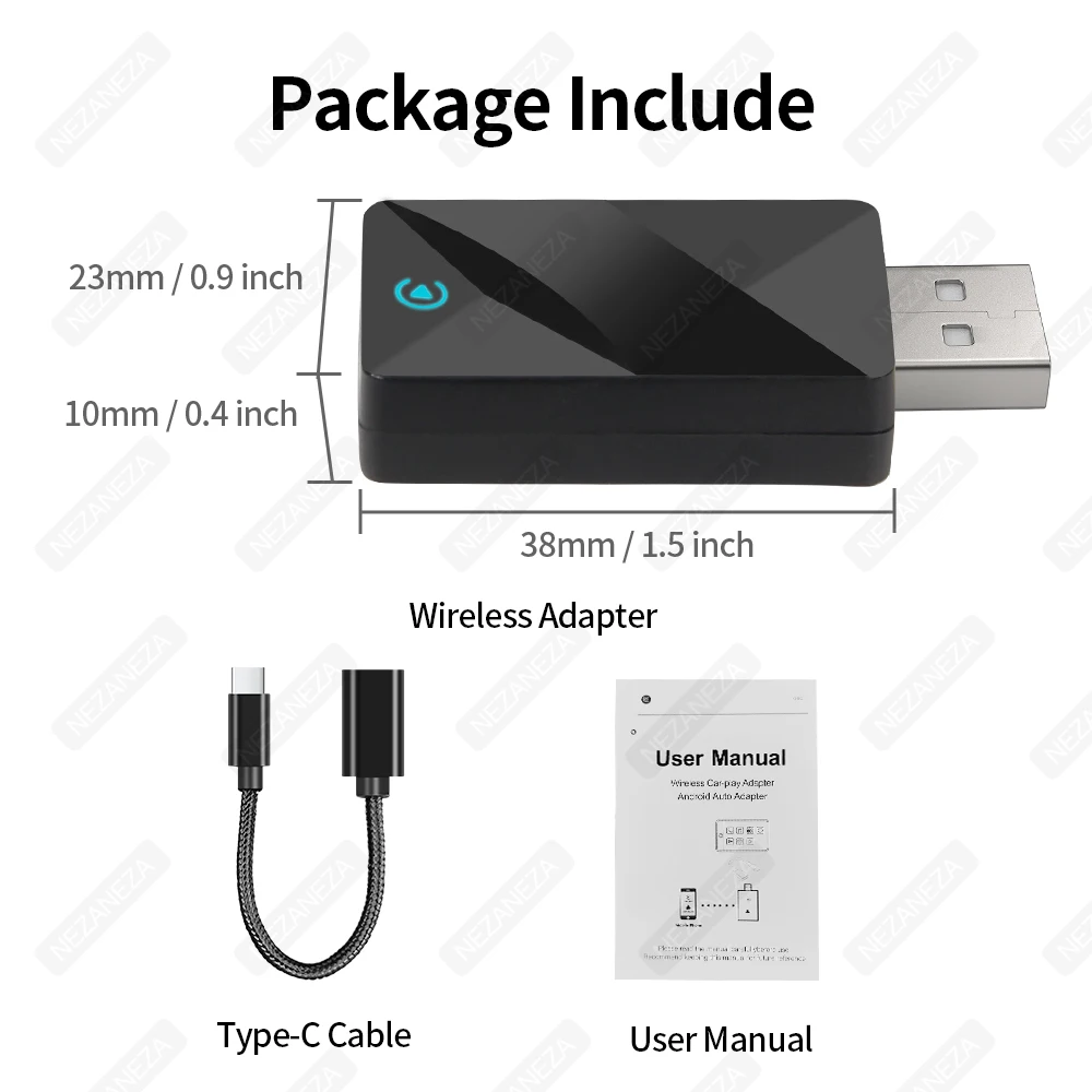 Adattatore 2025 Min 2 in1 Mini CarPlay Box cablato a Wireless CarPlay Android Auto Smart Box BT WiFi USB Connect Plug Play Fit 99%