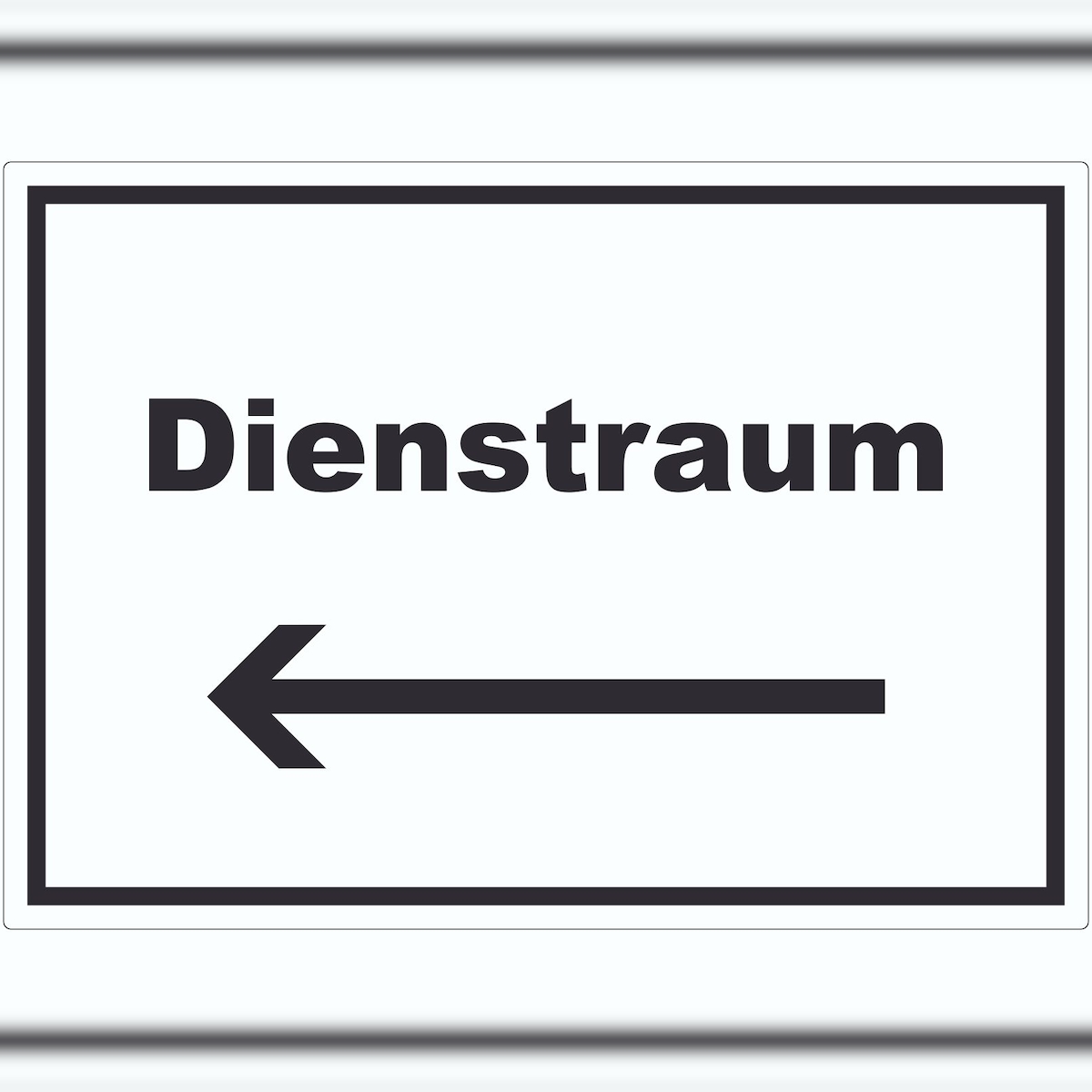 HB-Druck Dienstraum Aufkleber mit Text und Richtungspfeil links Büro waagerecht A3 (297x420mm) Image