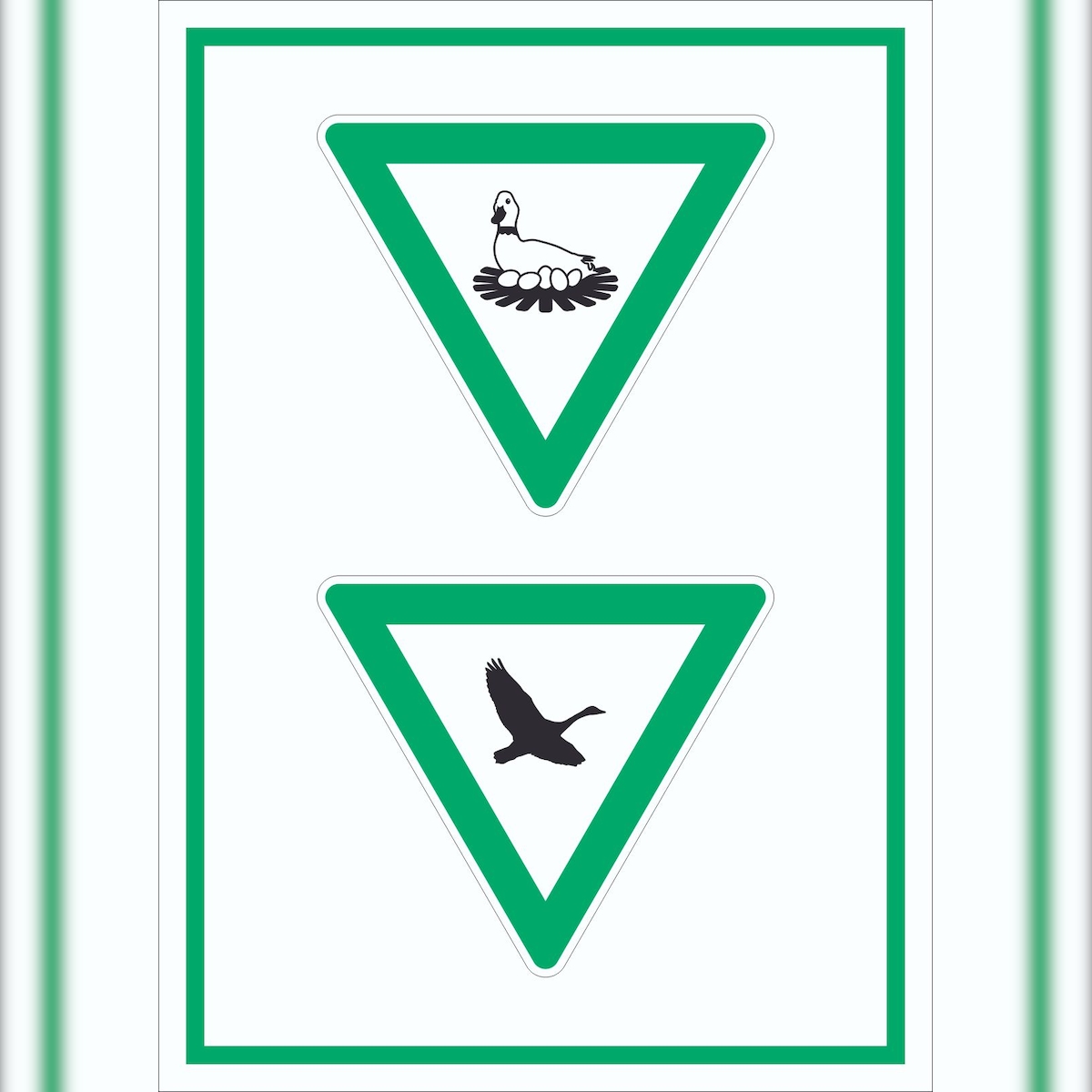 HB-Druck Brut- und Rastgebiet hochkant Symbol Schild A4 Rückseite selbstklebend Image