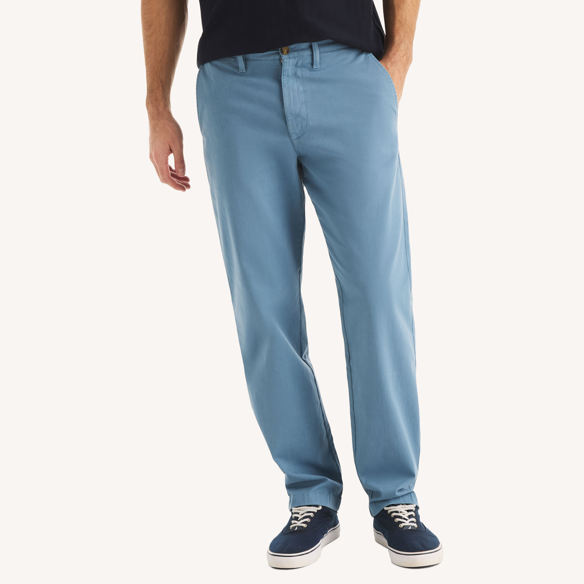 Nautica Men's Garment-Dyed Deck Pant 429 (Blue Stern), 32x32