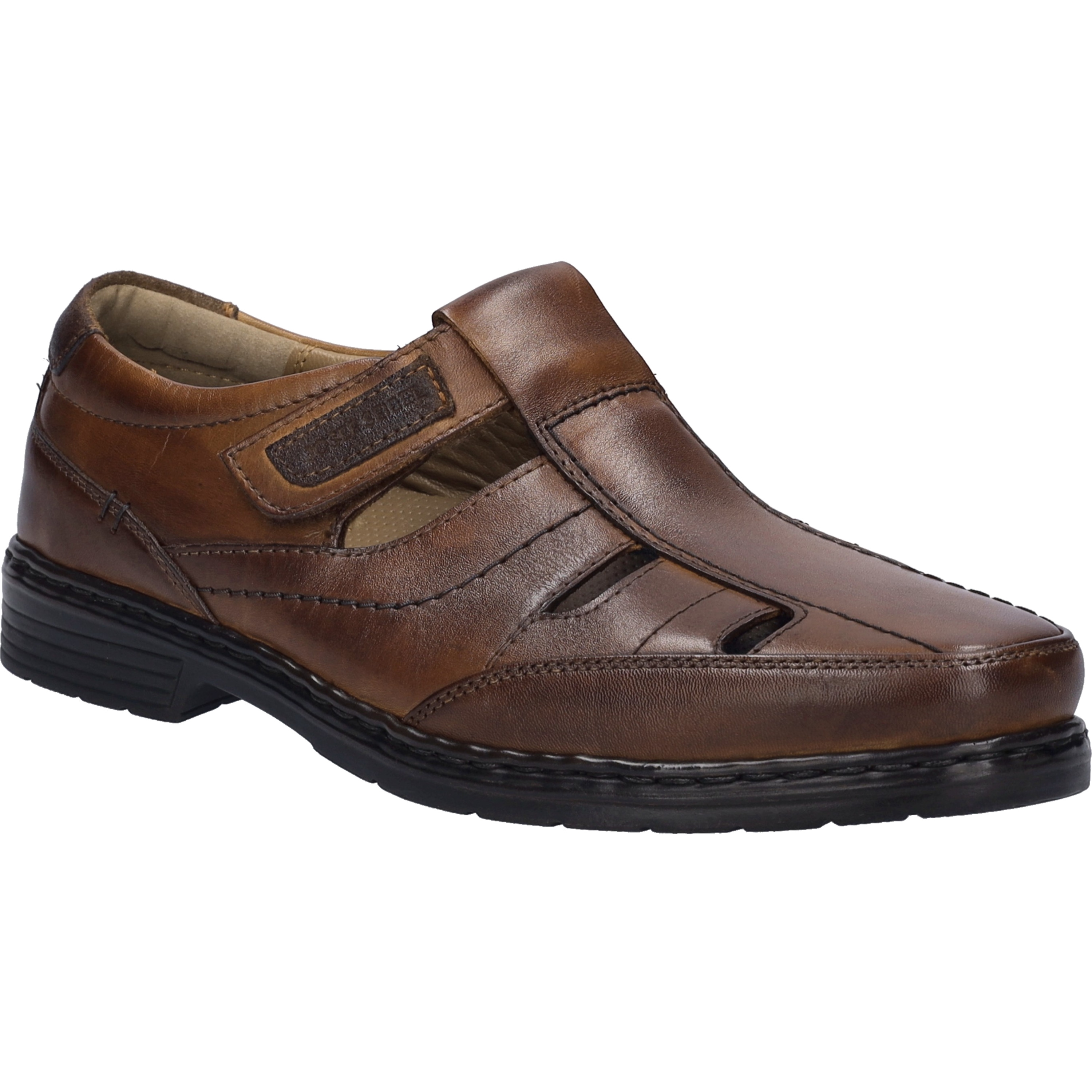 Slipper JOSEF SEIBEL "Alastair 08, cognac", Herren, Gr. 41, braun (cognac), Obermaterial: 100% Rindsleder Leather cow., Schuhe Slipper