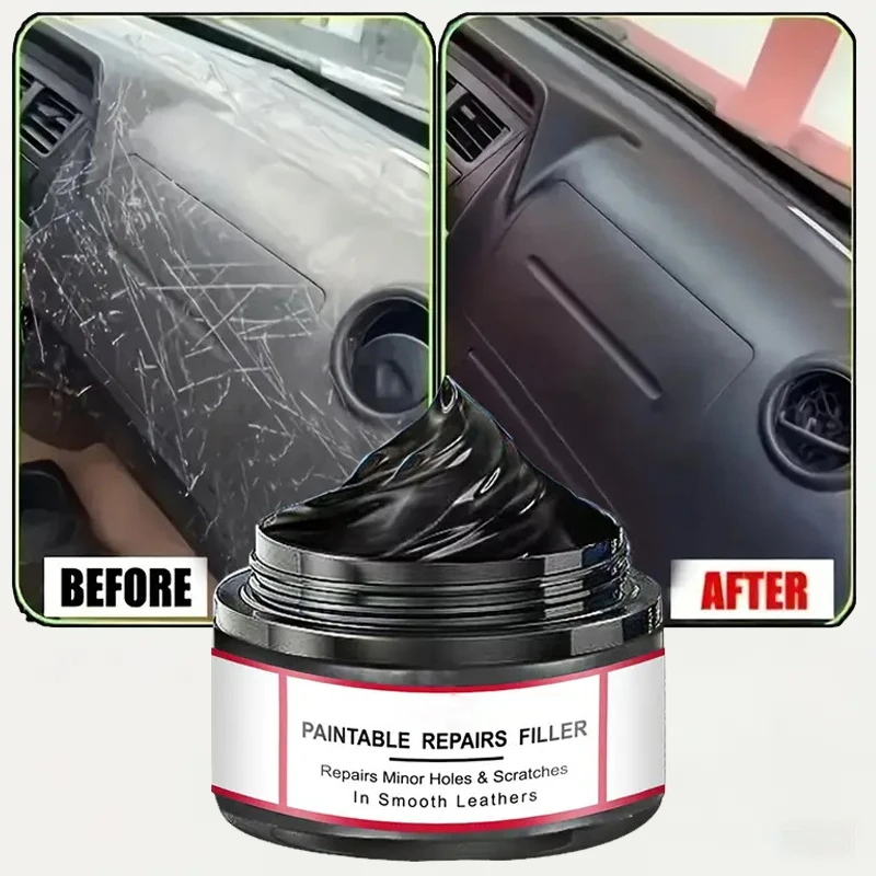 Car Interior Scratch Repair Cream - Car Scratch Repair | Tire Gloss Repair, Black Interior and Dashboard Plastic Surface Repair