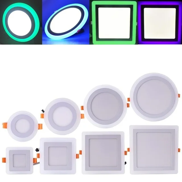 Runde/Platz Dimmbare RGB LED Downlight + Fernbedienung 6w/9w/16w/24W Einbau LED Deckenplatte licht AC85-265V + Fahrer Image