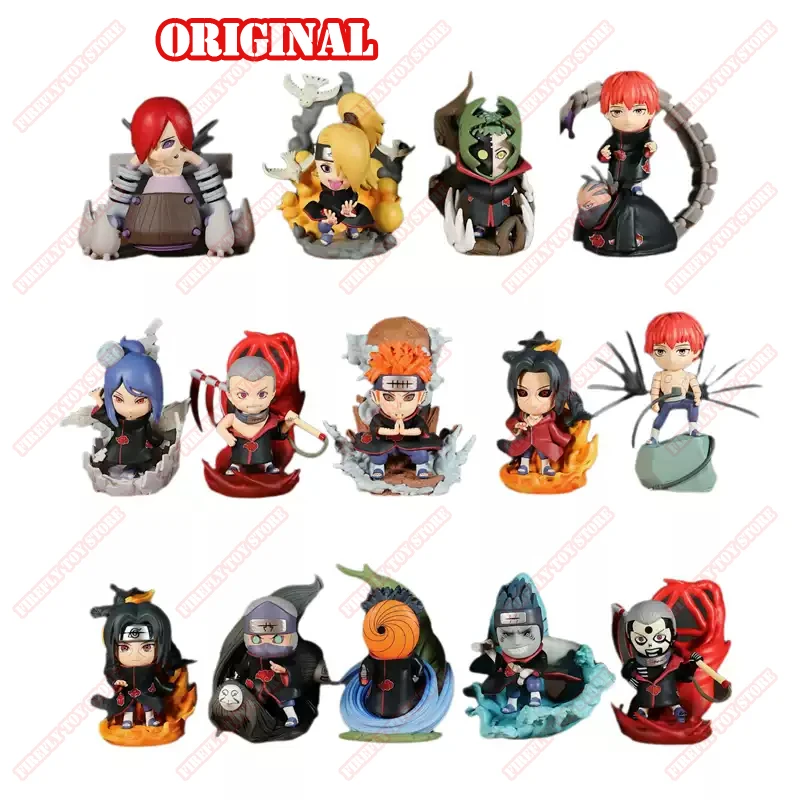 Original Naruto Animation Spiel Peripherie Spielzeug Akatsuki Itachi Schmerzen Tobi Hidan Sasori Anime Action Modell Figuren Sammlung Image