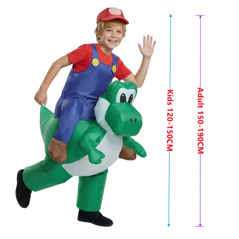 Halloween Klempner Kostüm Dinosaurier Aufblasbarer Anzug Erwachsene Kinder Party Cosplay Performance Outfit Urlaub Tanz Partys & Karneval Image