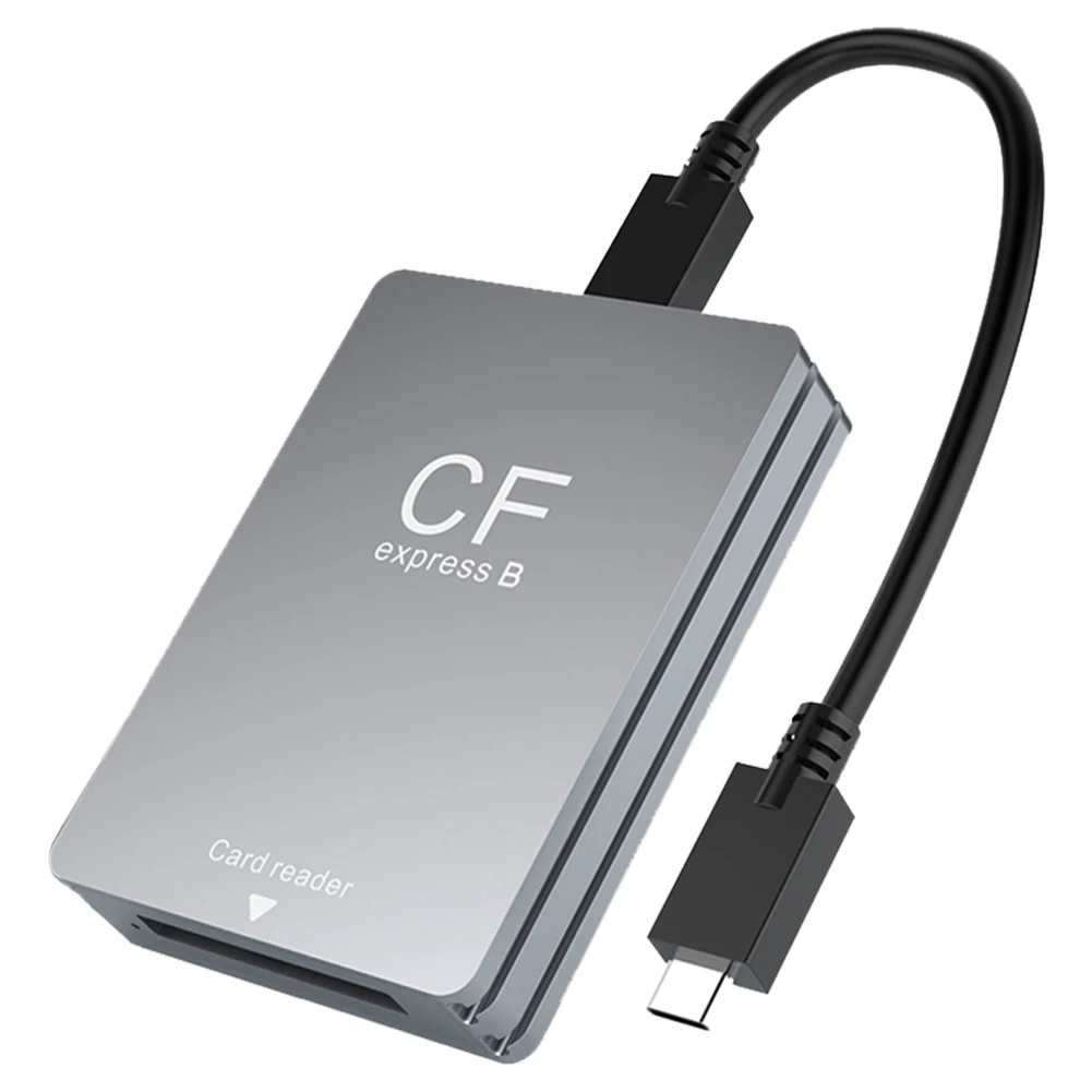 CFexpress Typ-B-Kartenleser mit USB-C-auf-USB-C/A-Kabel. CFexpress-Leser unterstützt Android/Windows/OS für SLR-Kameras. Image