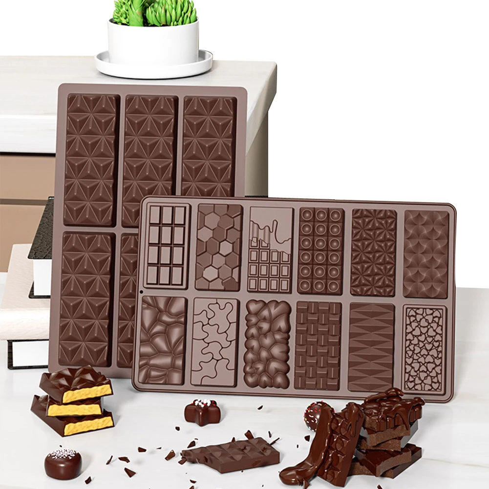 12-Loch-Silikonform für Schokolade, Süßigkeiten, DIY Mini-Keks-Süßigkeiten-Formen, antihaftbeschichtet, Schokoladen-Keks-Form, Bäckerei-Zubehör Image
