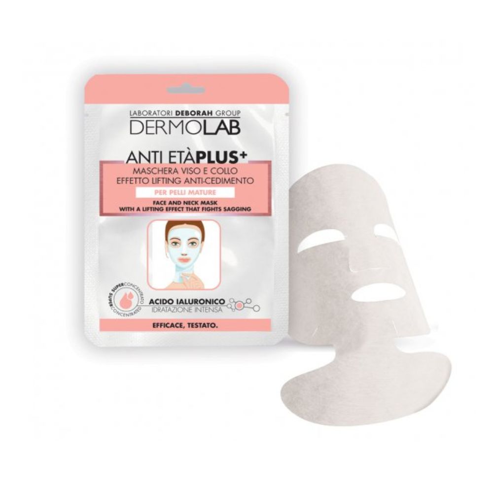 Dermolab Maschera Viso E Collo Antietà Plus In Tessuto Imbevuta 1 St