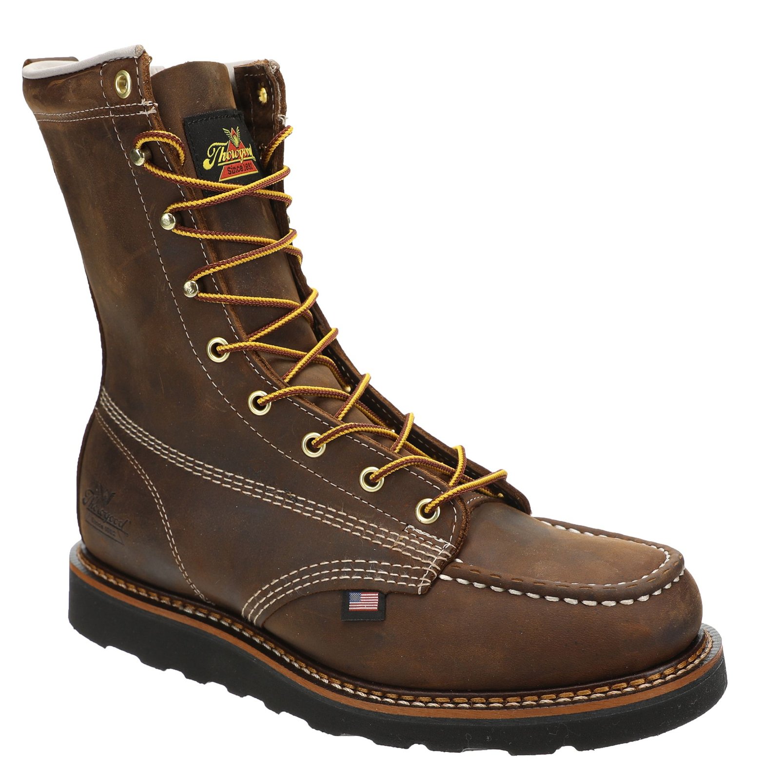 Thorogood American Heritage 8" Soft Toe Boot - Mens 11.5 Brown Boot D