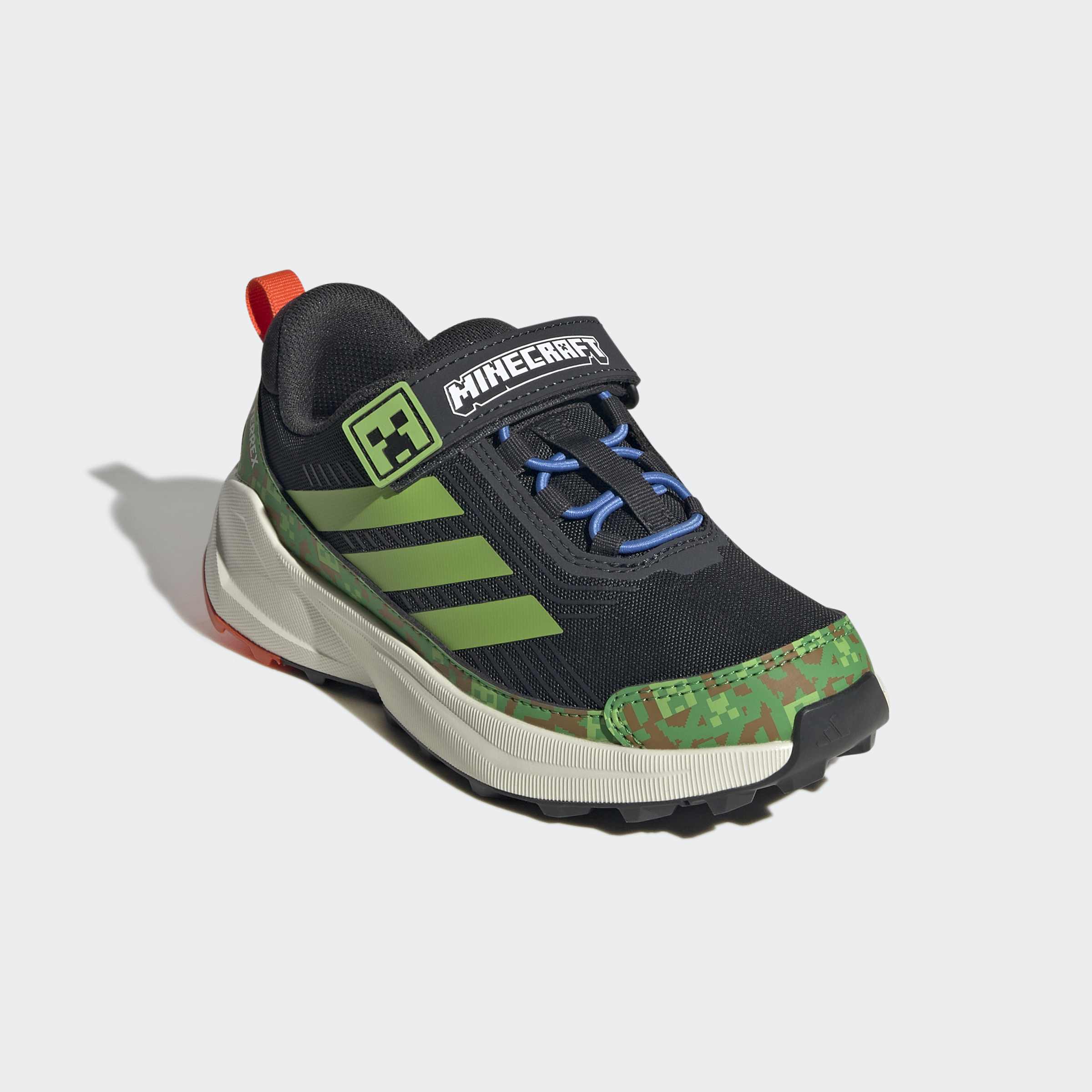 Wanderschuh ADIDAS TERREX "ADIDAS MINECRAFT TERREX TRAILMAKER 2", Kinder, Gr. 36, carbon, semi lucid lime, semi impact orange, Synthetik, Textil, Schuhe Wanderschuh, für Kinder & Jugendliche
