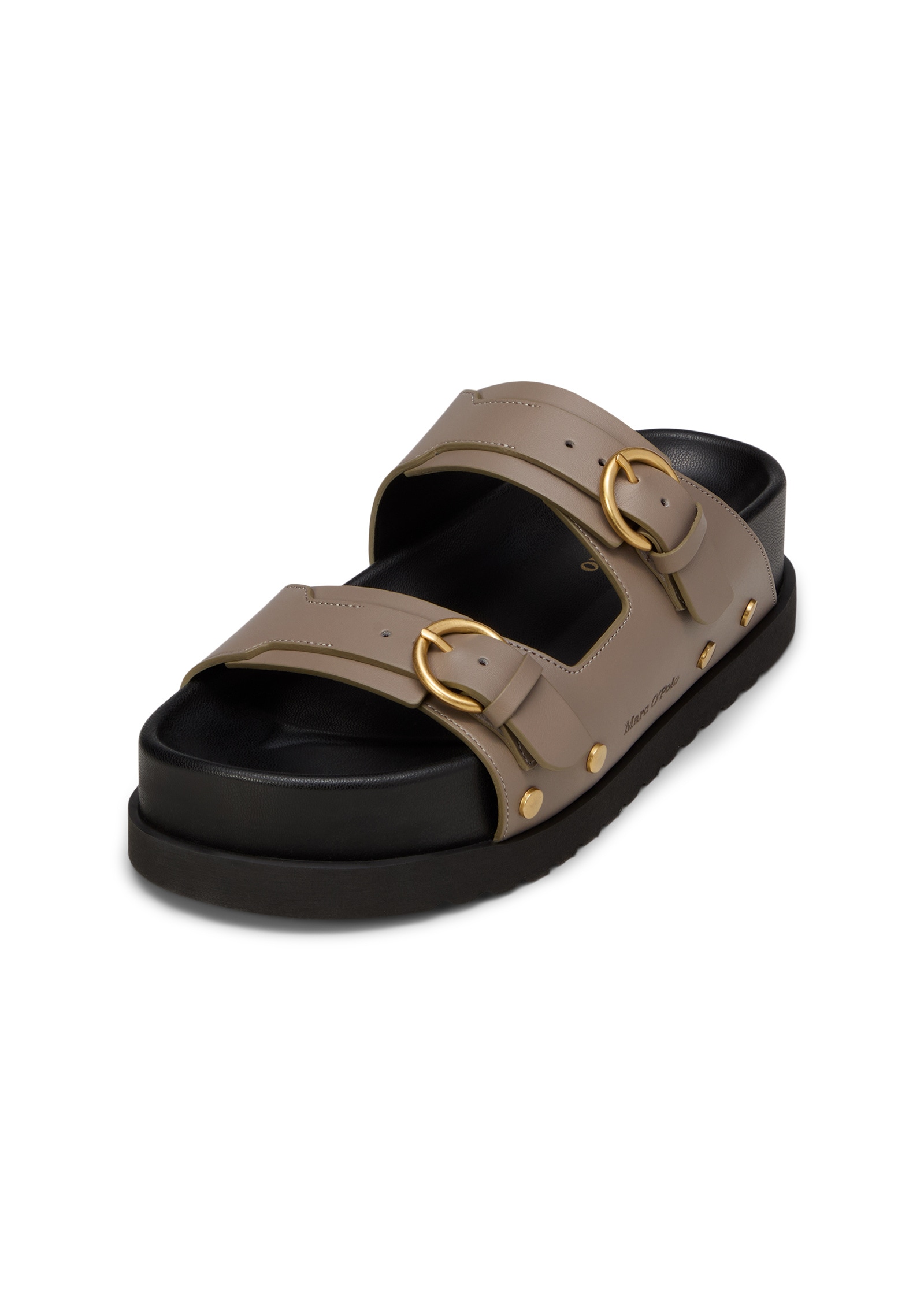 Sandale MARC O'POLO "mit verstellbaren Riemen", Damen, Gr. 38, earthy taupe, Obermaterial: 100% Leder (Rind), unifarben, Schuhe Sandale